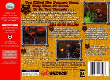 Doom 64 (USA) (Rev 1) box cover back